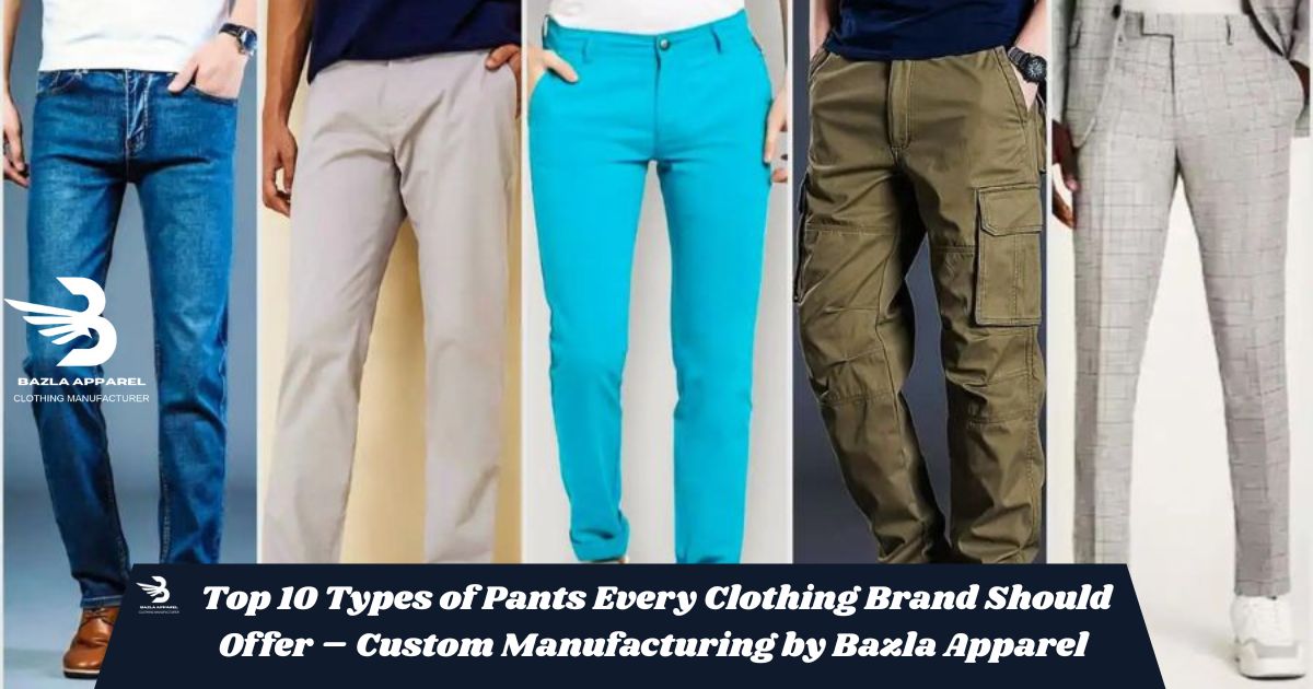 Top 10 Types of Pants Every Clothing Brand Should Offer – Custom Manufacturing by Bazla Apparel