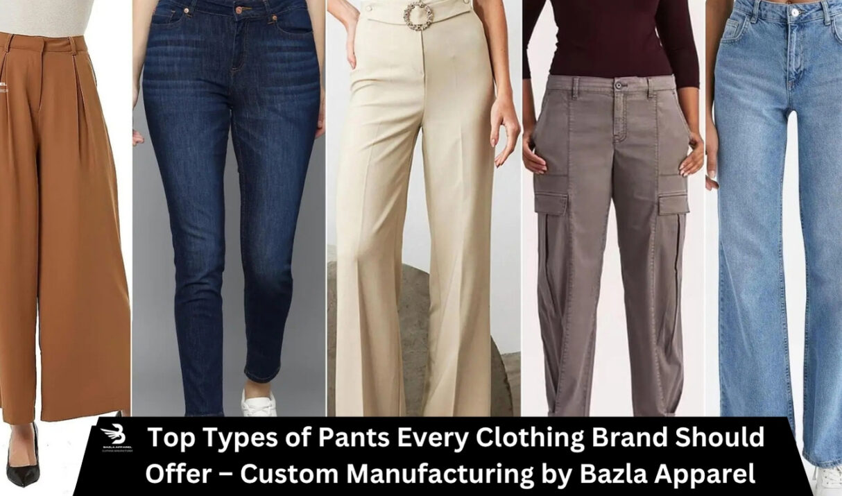 Top 10 Types of Pants Every Clothing Brand Should Offer – Custom Manufacturing by Bazla Apparel