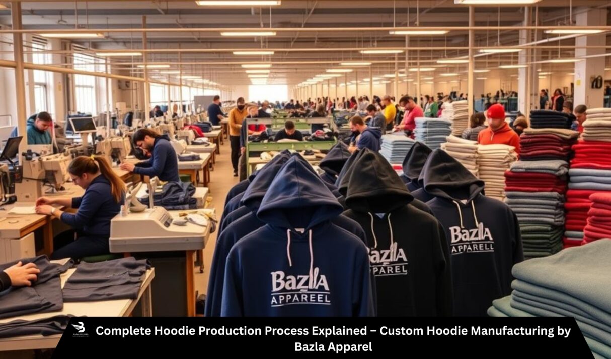 Complete Hoodie Production Process Explained – Custom Hoodie Manufacturing by Bazla Apparel